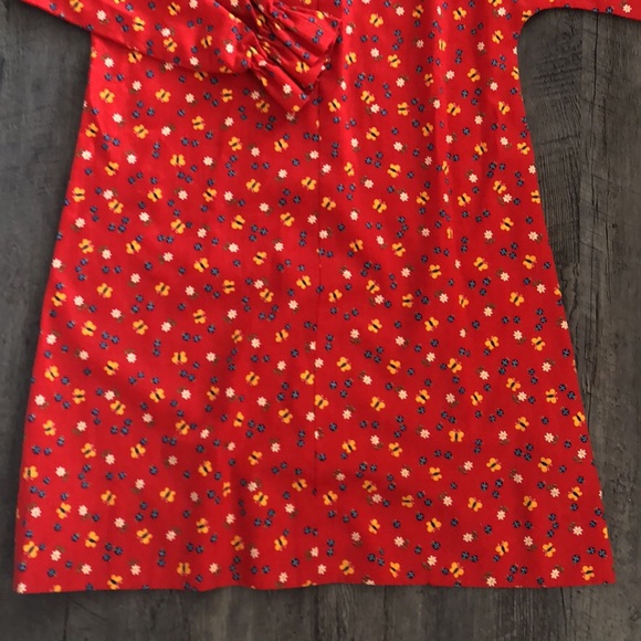 Vintage Patterned Red Dress - Picture 3 of 3